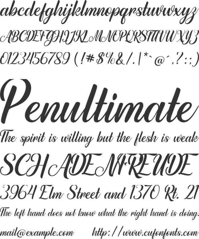 Matterland font preview