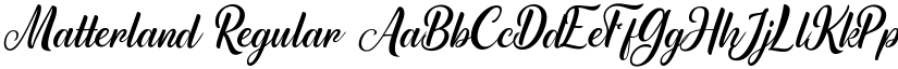 Matterland Regular font