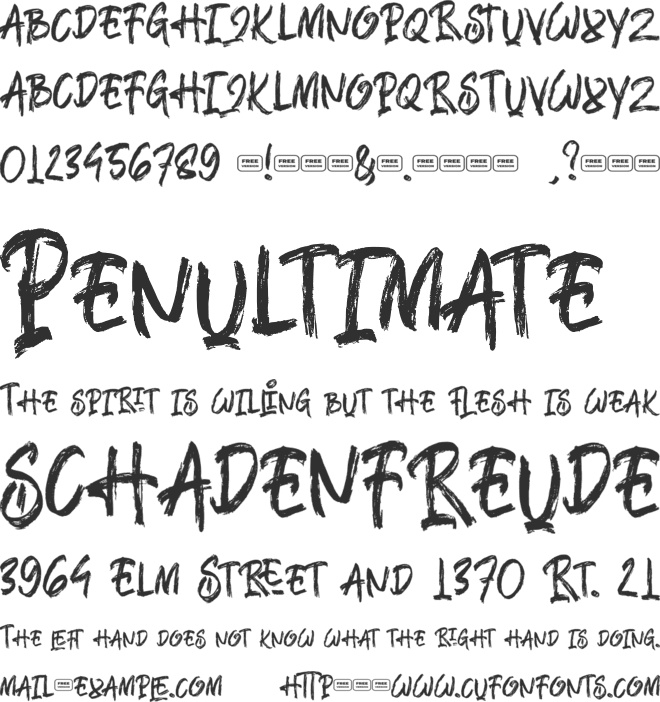 Bangke Free Trial font preview