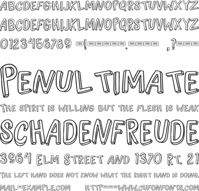 Qabil Free Trial font preview