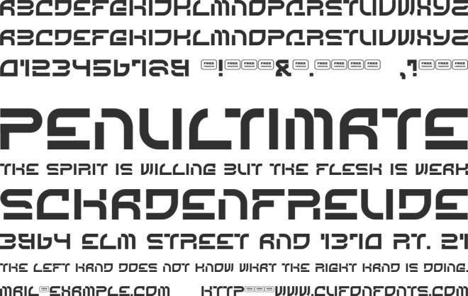 Cybersky Free Trial font preview
