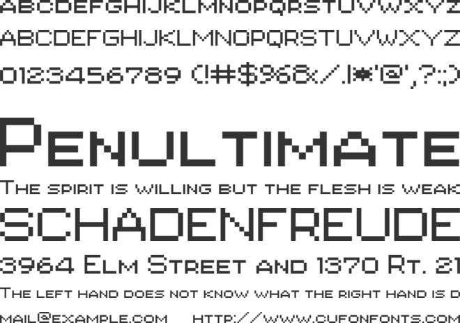 PIXgothic_7 font preview