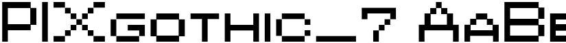 PIXgothic_7 font