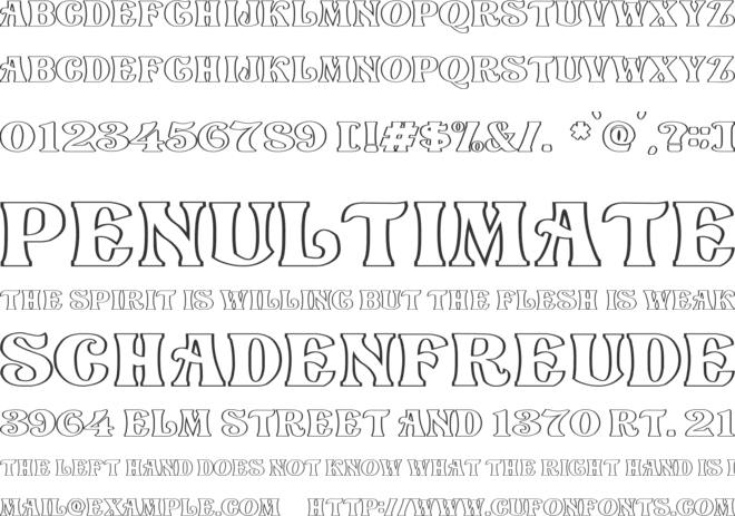 Love Craft 2 font preview