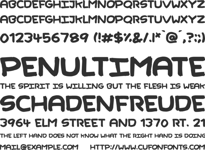 Rough Brush font preview