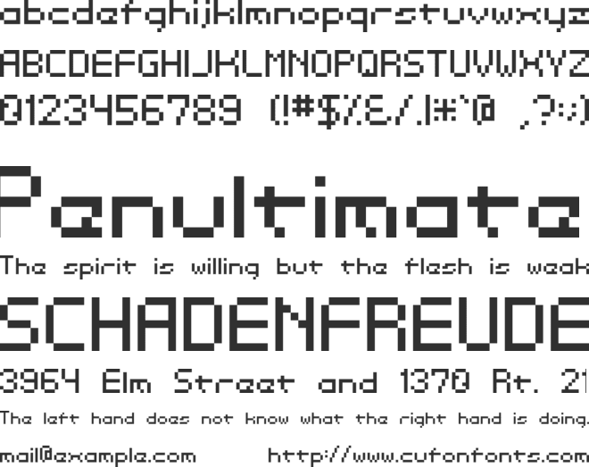 Dotspitch font preview