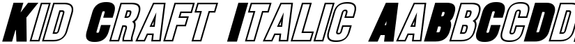 Kid Craft Italic font