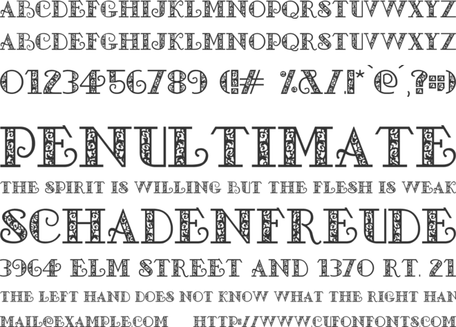 Moon Garden font preview