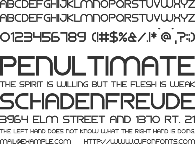 Alien World font preview