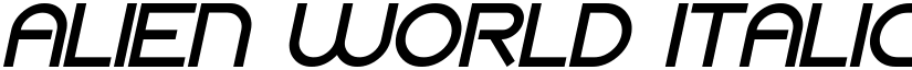 Alien World Italic font