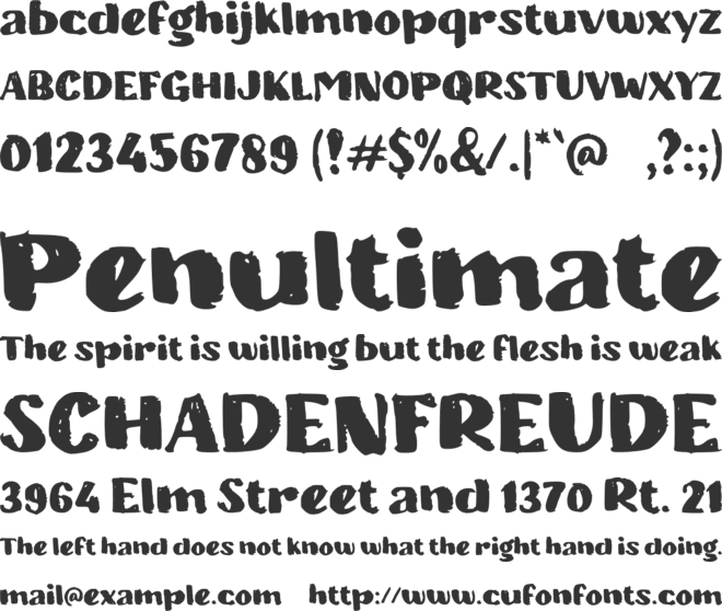 b Butaspasi font preview