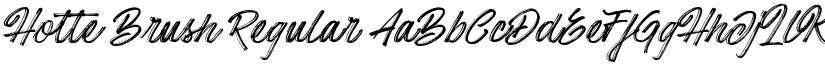 Hotte Brush Regular font