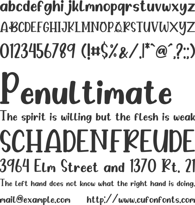 Baby Rose font preview