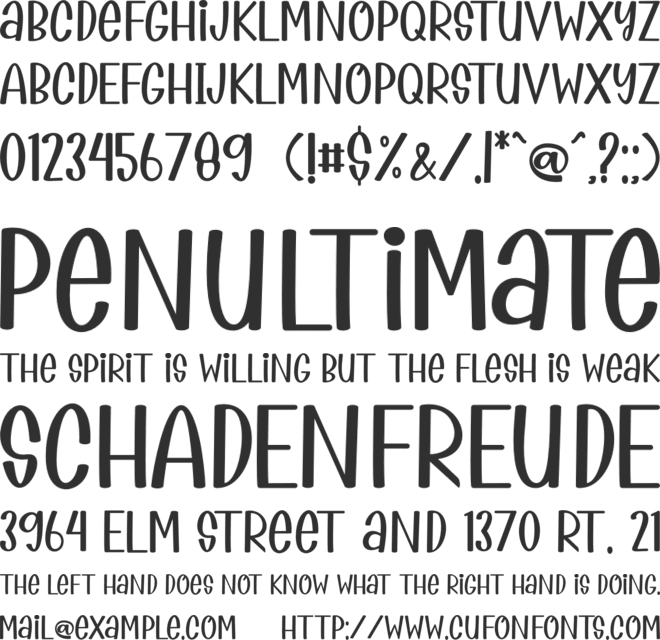 Easy Peasy font preview