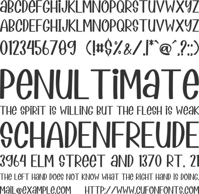 Easy Peasy font preview