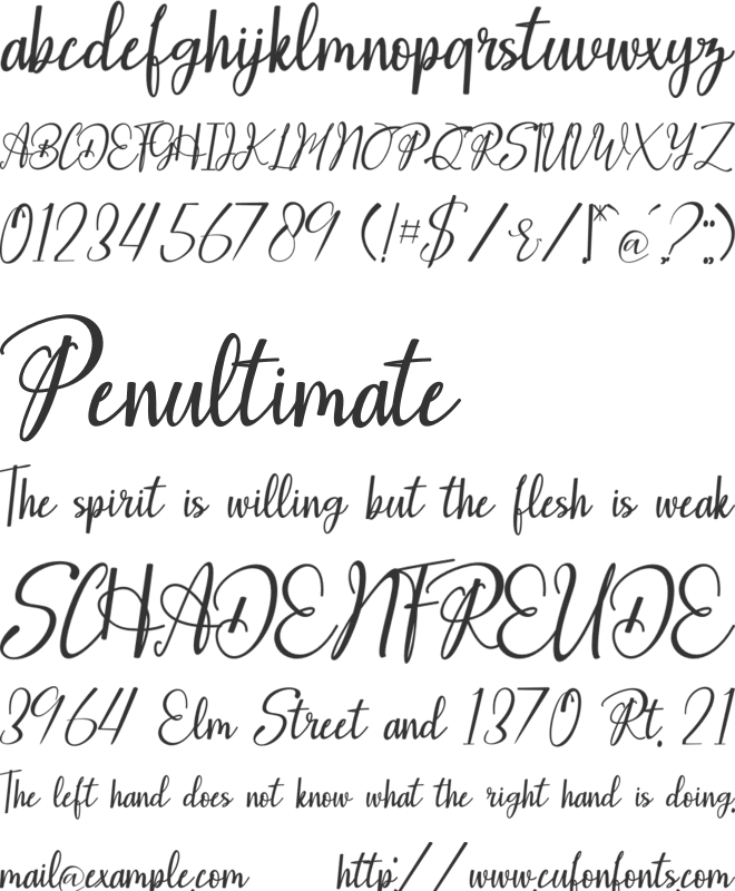 Especially font preview