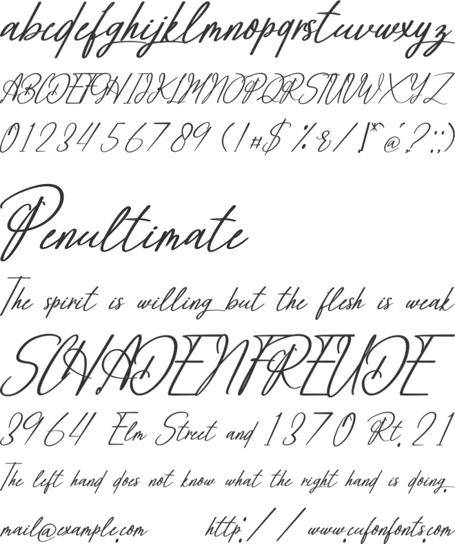 Brilliant Signature font preview