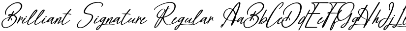 Brilliant Signature Regular font