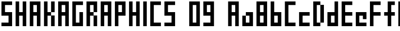 SHAKAGRAPHICS 09 font