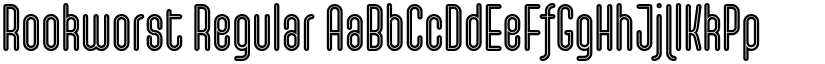 Rookworst Regular font