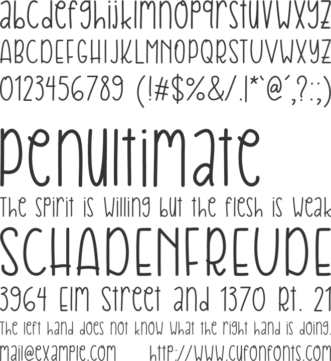 Kamilah font preview