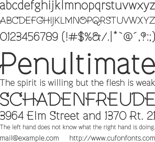 Mieghommel font preview