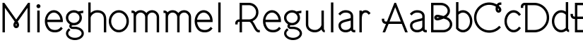 Mieghommel Regular font