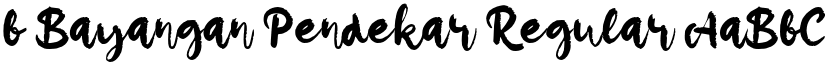 b Bayangan Pendekar Regular font