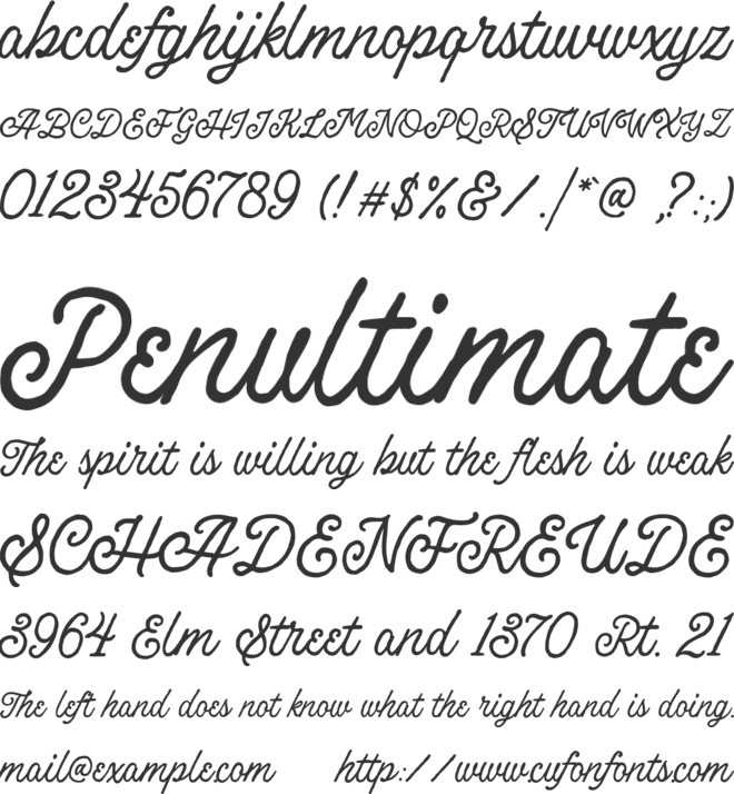 Broadley font preview