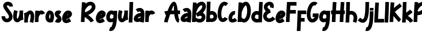 Sunrose Regular font