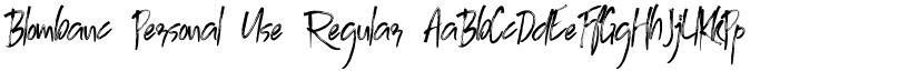 Blombanc Personal Use Regular font