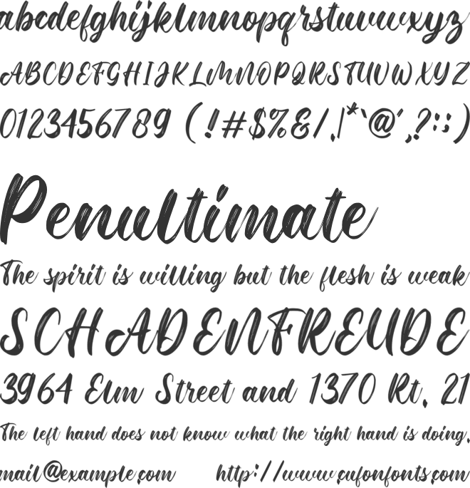 Roasting font preview