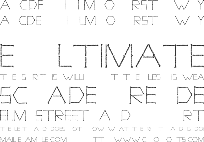 TOTALLY SCREWED font preview
