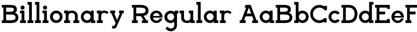Billionary Regular font