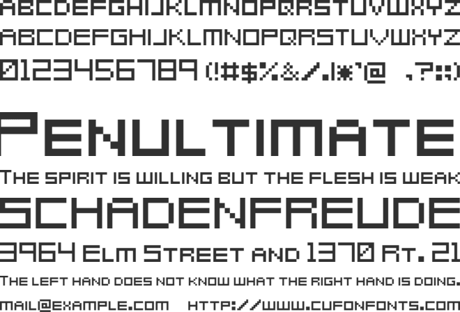 Metroid Prime Hunters font preview