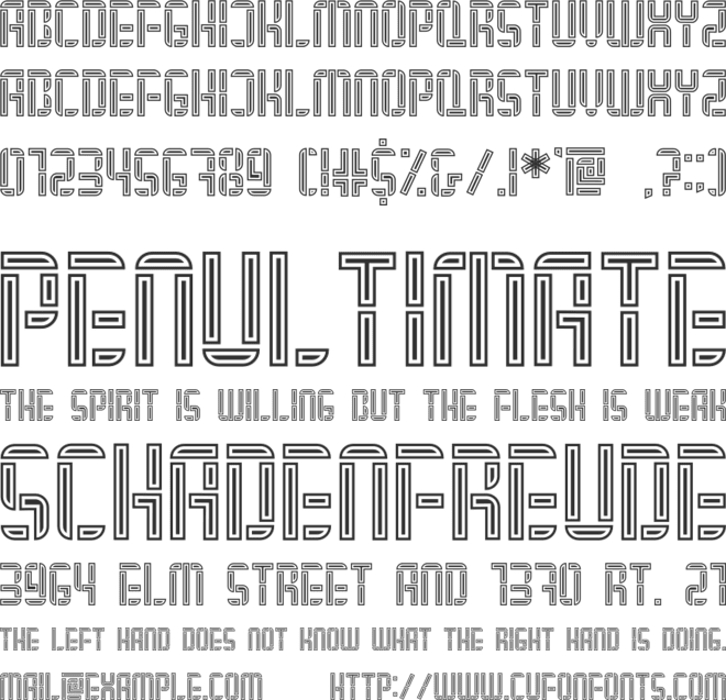 Asgerion font preview