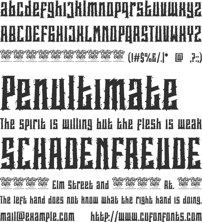 Spookies Identity font preview