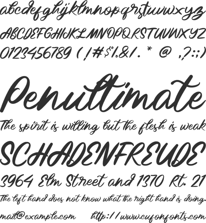 Thanks Summer - personal use font preview