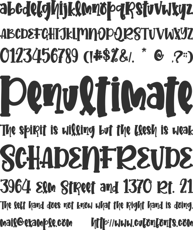Summering - personal use font preview