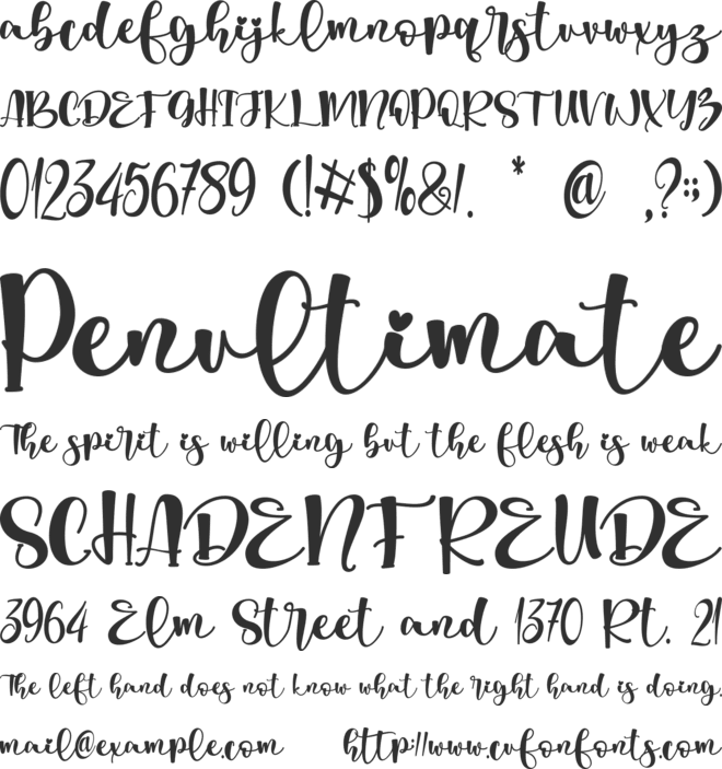 First love FD - Personal Use font preview