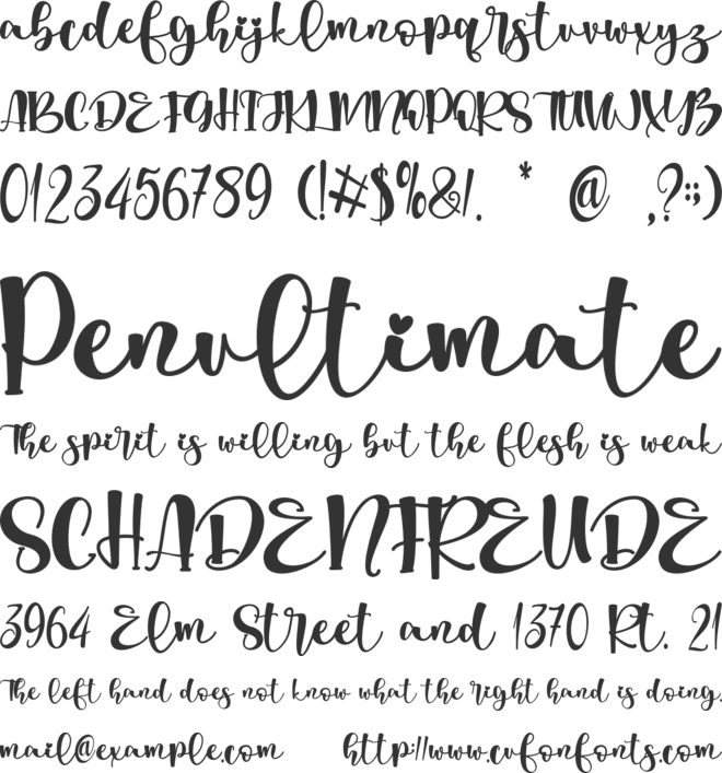 First love FD - Personal Use font preview
