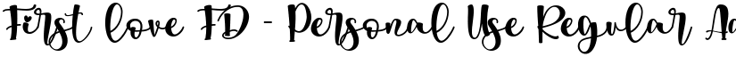 First love FD - Personal Use Regular font
