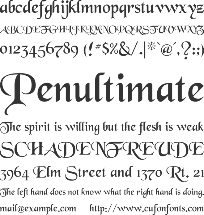 BlackChancery font preview
