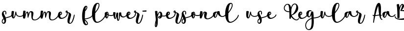 summer flower- personal use Regular font