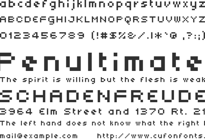 Subatomic Screen font preview