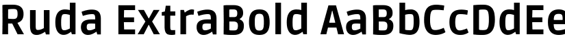 Ruda ExtraBold font