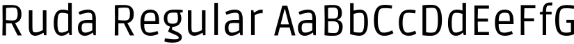 Ruda Regular font