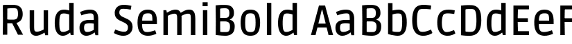Ruda SemiBold font
