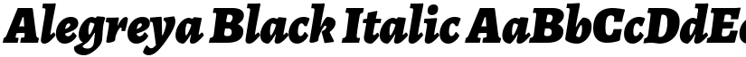 Alegreya Black Italic font