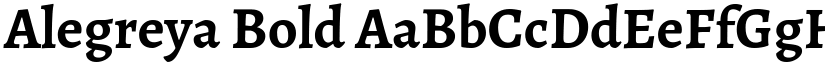 Alegreya Bold font